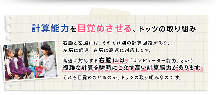 計算能力を目覚めさせる、ドッツの取り組み