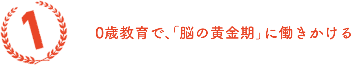 0歳教育で、「脳の黄金期」に働きかける